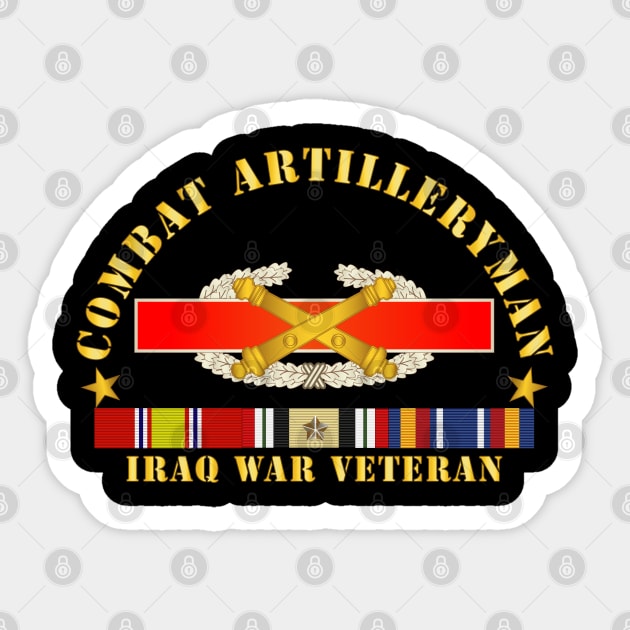 Combat Artilleryman Badge - Iraq War Vet w SVC Sticker by twix123844